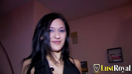 Brutal Brunette Big Tits Double Dildo Fucked Hard