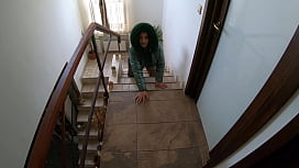 Mature Slut Gets Fucked Hard in Green Shiny Downjacket – Blowjob & Cum