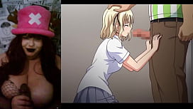 Hotwife with Big Tits Gets Turned On Watching Hentai JK at Ero Konbini Tenchou