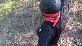 MILF 3-Way Outdoor Orgy: Blowjob, Bondage, and Creampie