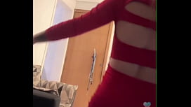 Red Dress Whore Dancin' Her Ass Off