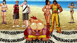 Sean's Beach Pussy Drilling: A Mugen Hentai Experience