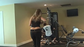 Blonde Mom Cums On His B...