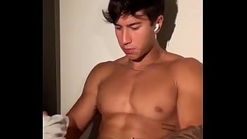 Handsome guy wank and cum