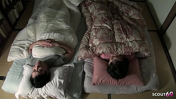Japanese Step-Sister seduce him to Defloration Sex at Night while Sleep Together