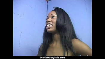 Ebony teases then gives a good blowjob 8