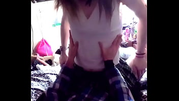 Slutty spun shemale Eliza Kendrick riding dick