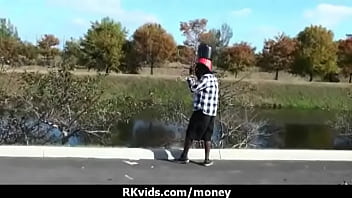 Sexy wild chick gets paid to fuck 10