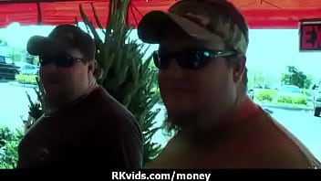 Sexy wild chick gets paid to fuck 10