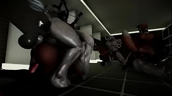 Yiffalicous Rhino Shower Gangbang...