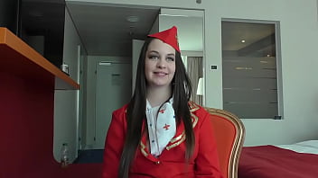 Clip sex Air Hostess Angelina Brill Creampied