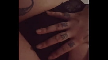 I lightly caress myself in my thong and corset