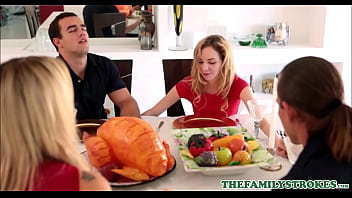 Clip Cute And Tiny Teen StepSister Angel Smalls And Her StepBrother Fuck During Thanksgiving Dinner