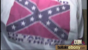 Ebony gets fucked in all holes by a group of white dudes 19