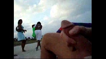 Masturbating Beach Front Ebony Babes...