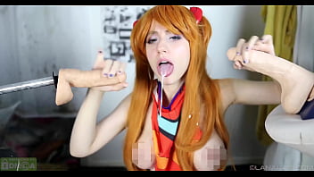 neon genesis evangelion cosplay, big tits, handjob, nge cosplay