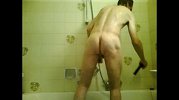 Cheerleaders taking a shower