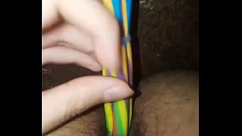 sticking candy up my hairy ass