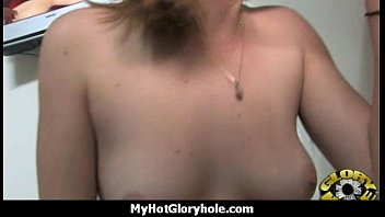 Horny Lady Enjoys Gloryhole Cocksucking Interracial 16