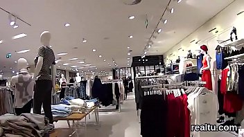 Charming czech chick was seduced in the mall and pounded in pov