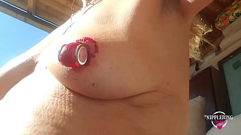 Milf Wife Closeup Horny Naughty Pierced Kinky Pierced tits Nipple piercings...