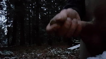 Boy piss in the Forest