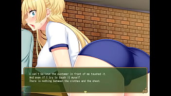 Blonde Titten-Gymnastik im Park-Sumpf