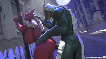 Blaiziken Back Alley Elisasharky...