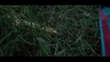 Intense outdoor sex with horny brunette