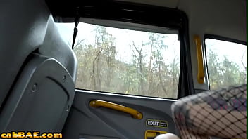 Tattooed and pierced taxi whore POV drilled outdoor