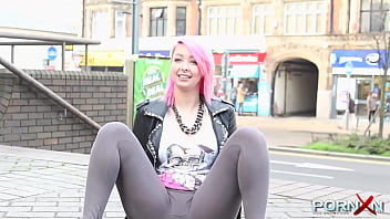 Pink-Hair Public-Nudity Uk Piss Pee British Pants Pissing Fetish Piercing Amateur Outdoor Babe European Teen