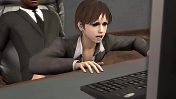 claire redfield, cute, animation, office