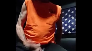Playing with my dick in my semi truck