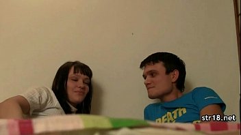 Big tits teen fucks her young boyfriend