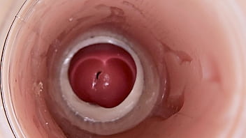 Camera inside deep pussy captures huge ejaculation of sperm