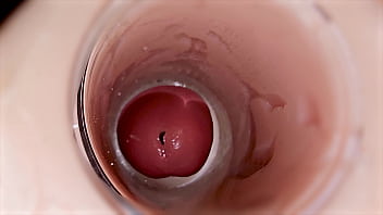 Camera inside deep pussy captures huge ejaculation of sperm