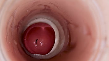 Camera inside deep pussy captures huge ejaculation of sperm