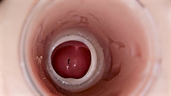Camera inside deep pussy captures huge ejaculation of sperm