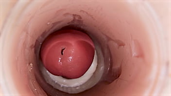 Camera inside deep pussy captures huge ejaculation of sperm