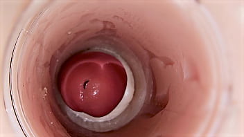 Camera inside deep pussy captures huge ejaculation of sperm