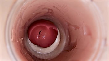 Camera inside deep pussy captures huge ejaculation of sperm