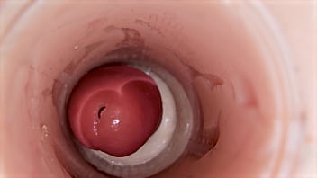 Camera inside deep pussy captures huge ejaculation of sperm