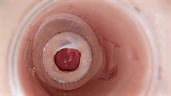 Camera inside deep pussy captures huge ejaculation of sperm