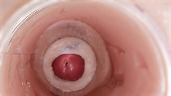 Camera inside deep pussy captures huge ejaculation of sperm