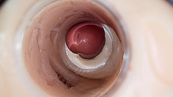 Camera inside deep pussy captures huge ejaculation of sperm