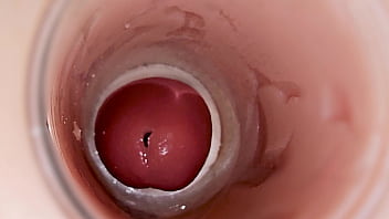 Camera inside deep pussy captures huge ejaculation of sperm