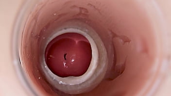 Camera inside deep pussy captures huge ejaculation of sperm