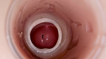 Camera inside deep pussy captures huge ejaculation of sperm
