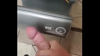 Military guy cums bathroom dick...