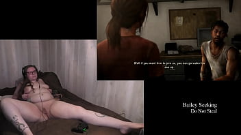 glasses, natural tits, last of us, naked gaming